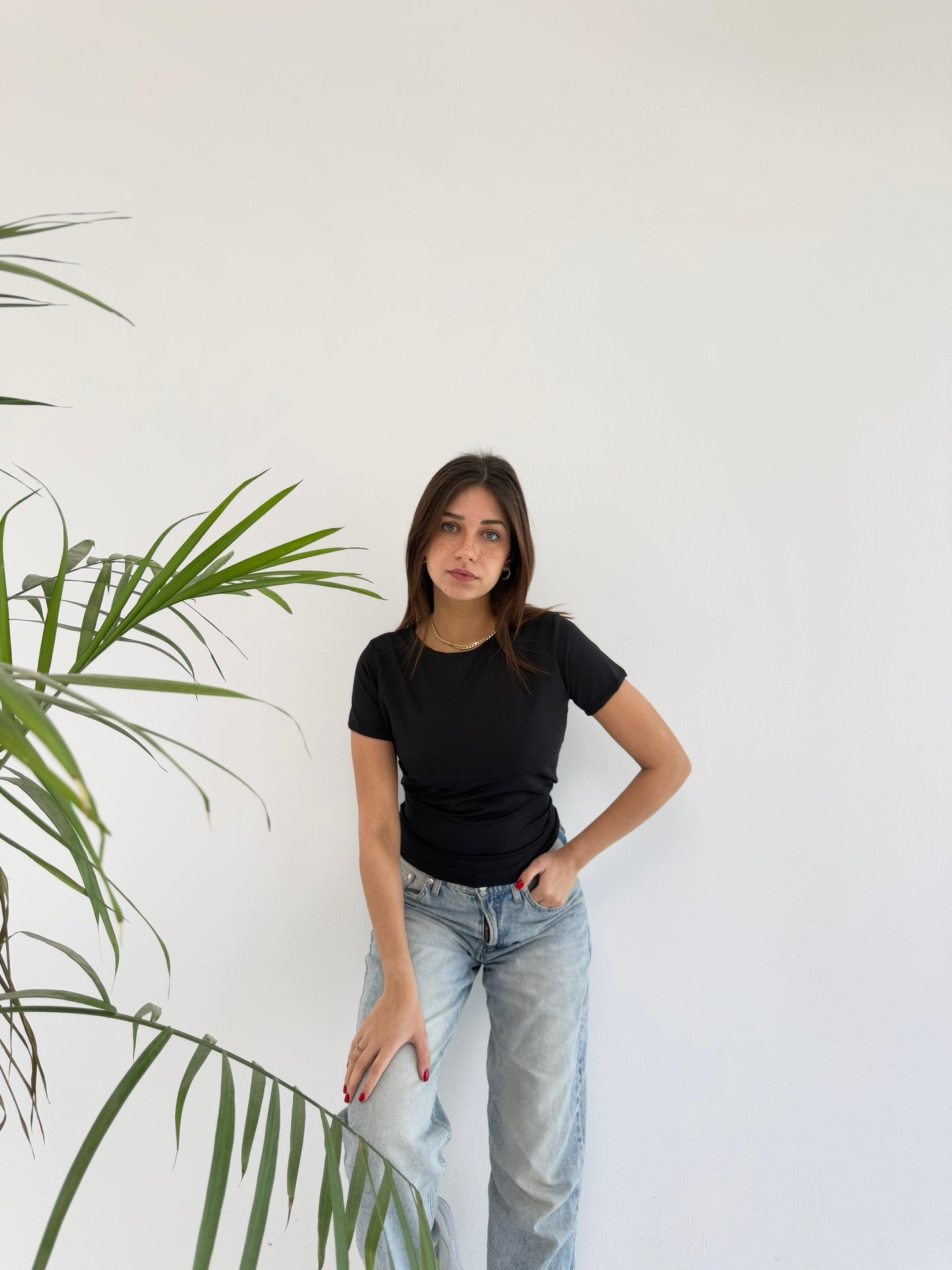 Basic Short Sleeve Top - Black