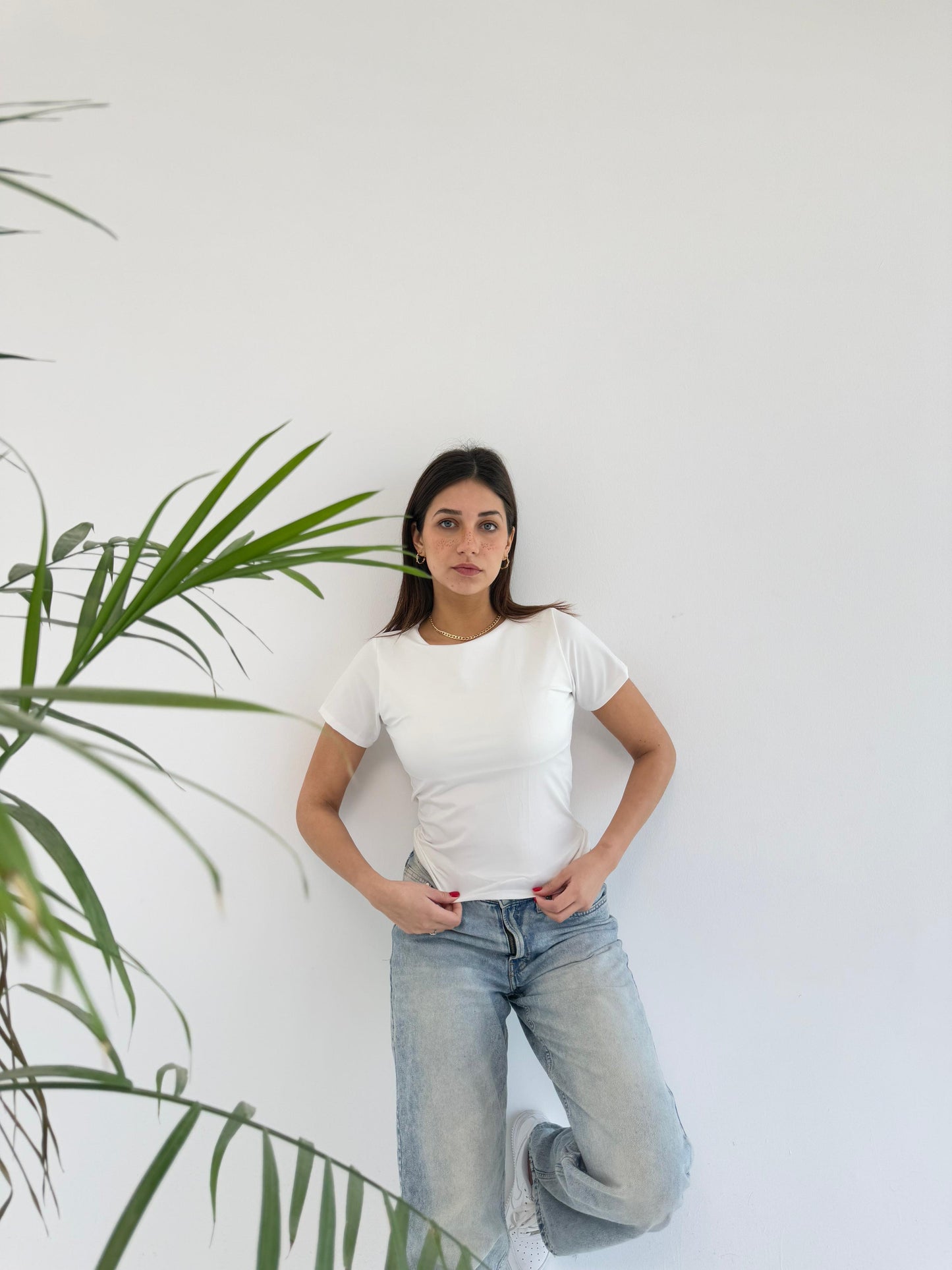 Basic Short Sleeve Top - White