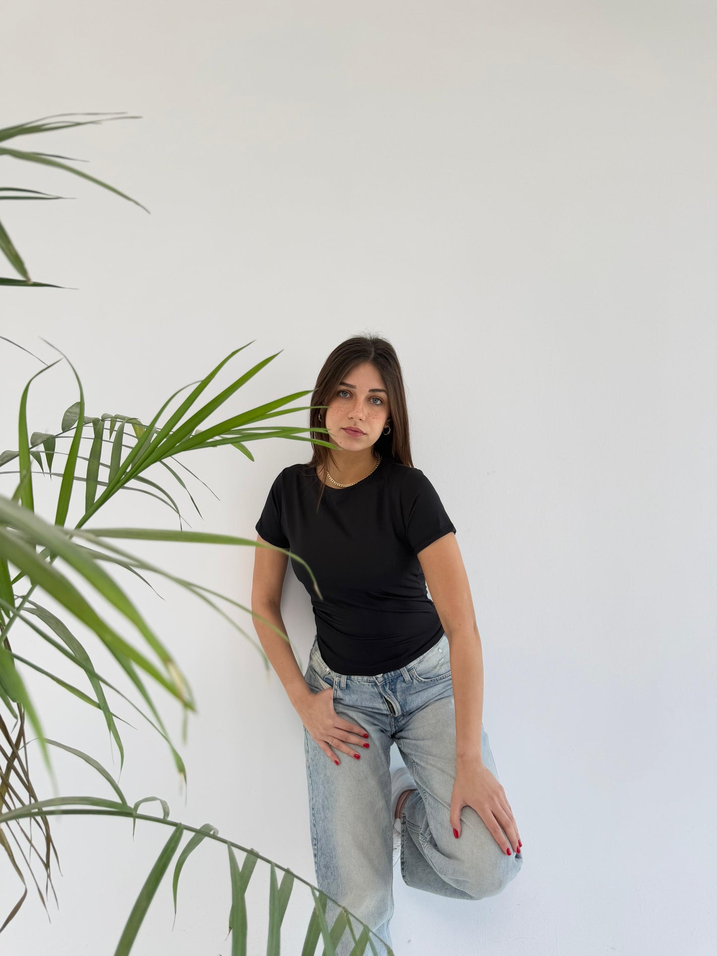 Basic Short Sleeve Top - Black