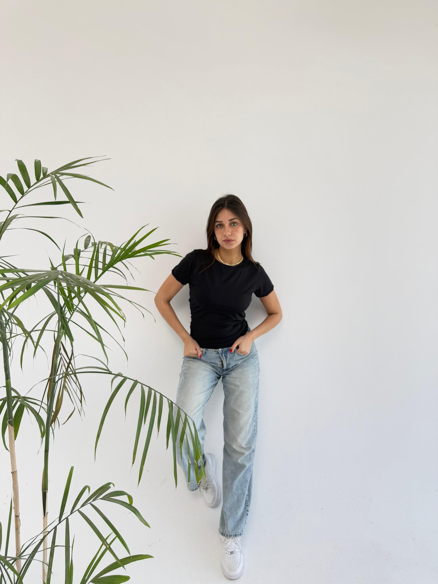 Basic Short Sleeve Top - Black