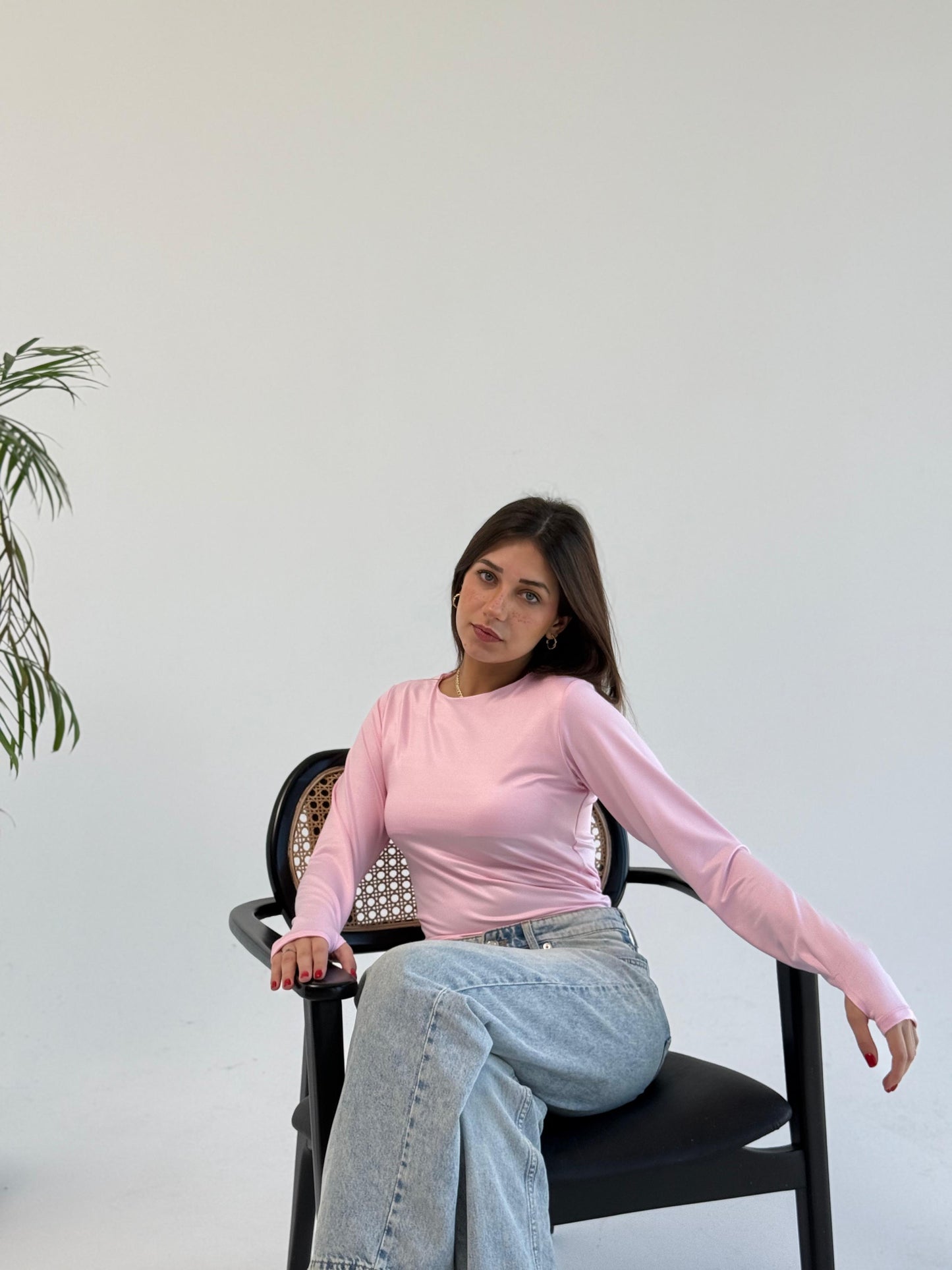 Basic Long Sleeve Top - Pink