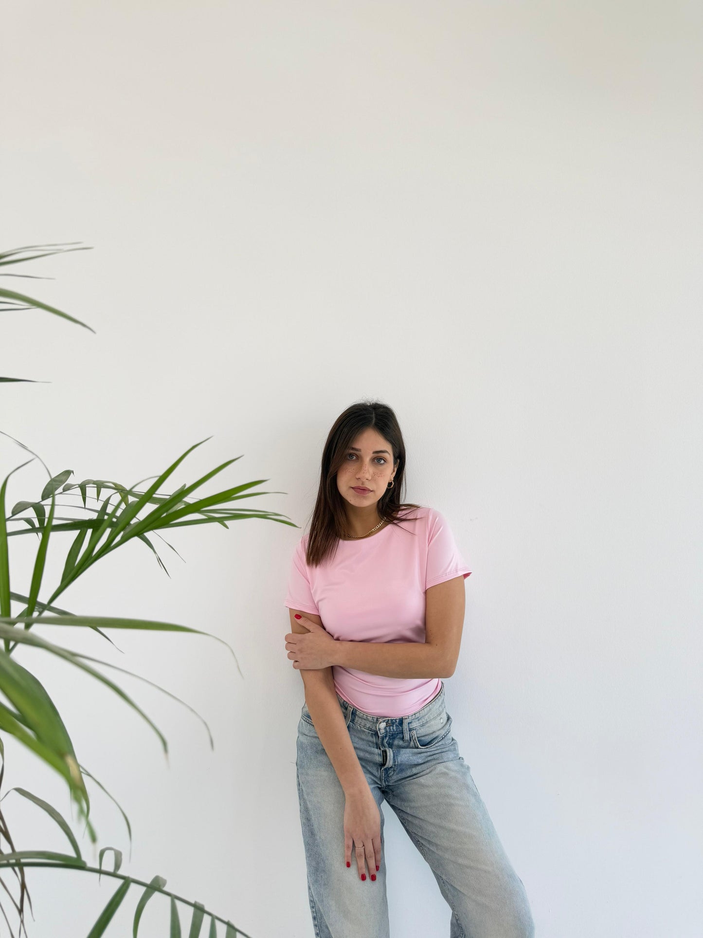 Basic Short Sleeve Top - Pink