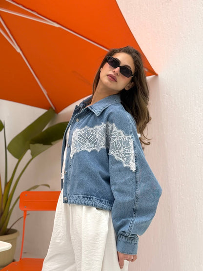 Lace Denim Jacket