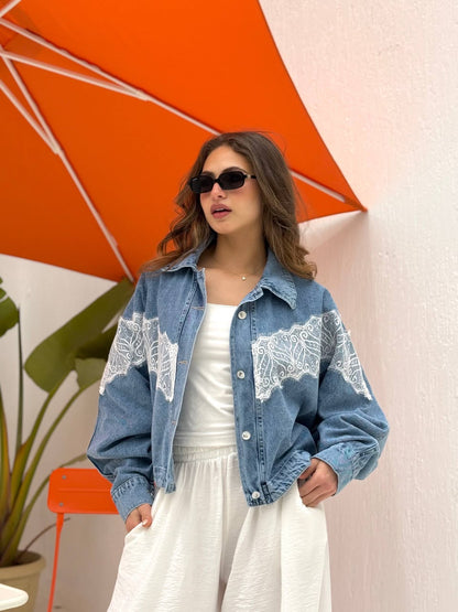 Lace Denim Jacket