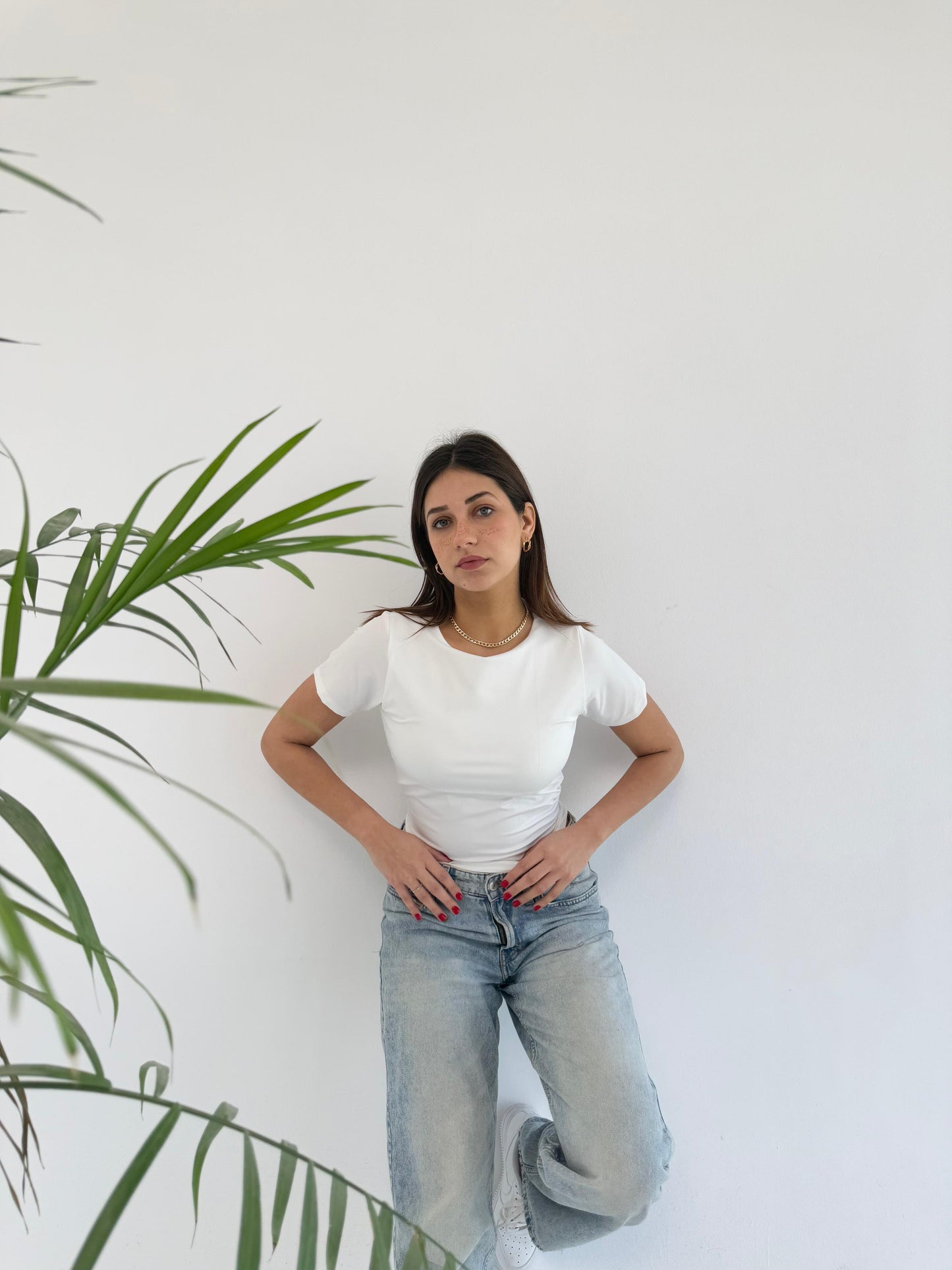 Basic Short Sleeve Top - White