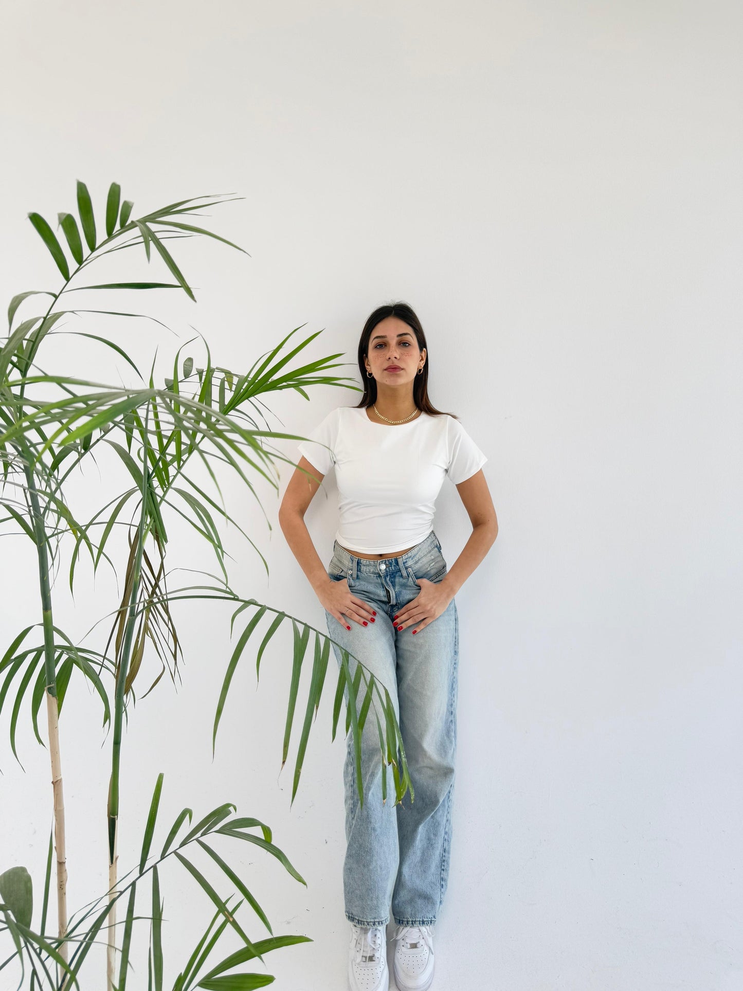 Basic Short Sleeve Top - White