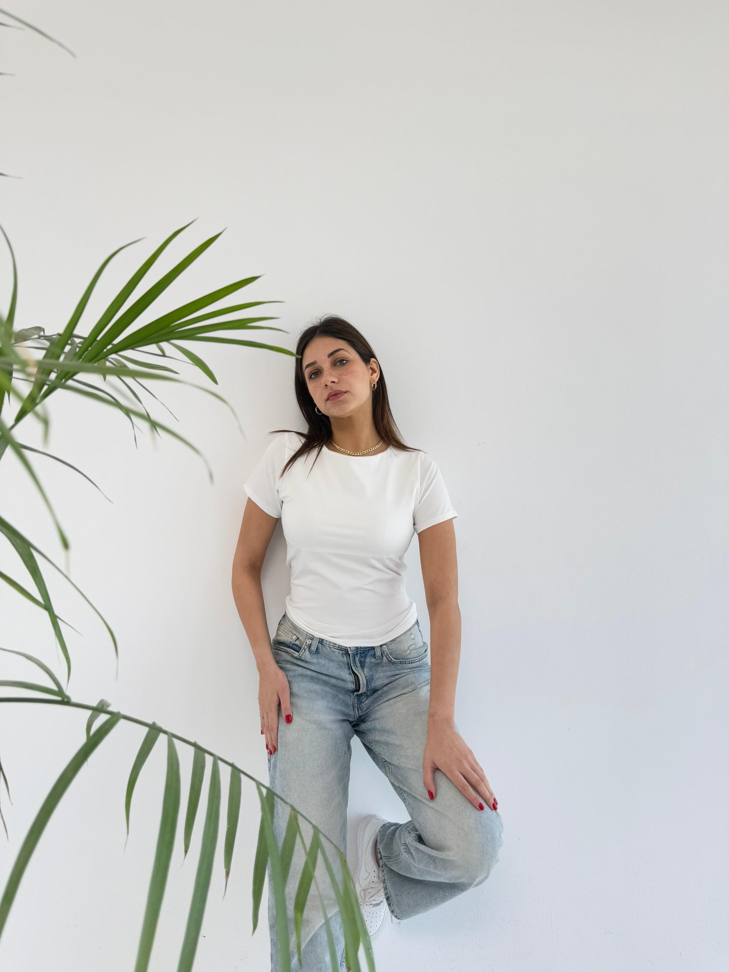 Basic Short Sleeve Top - White