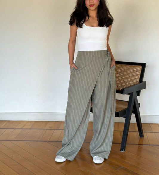 WRAP PANTS ST - Gray