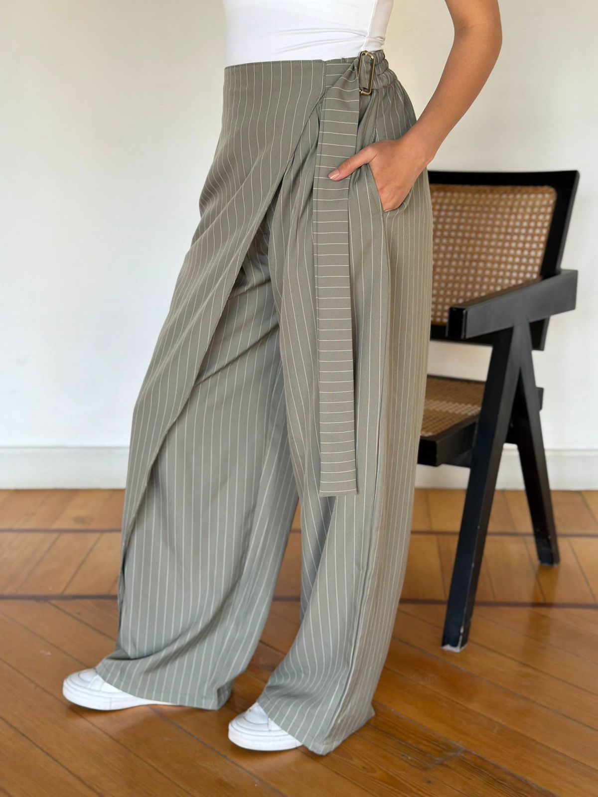 WRAP PANTS ST - Gray