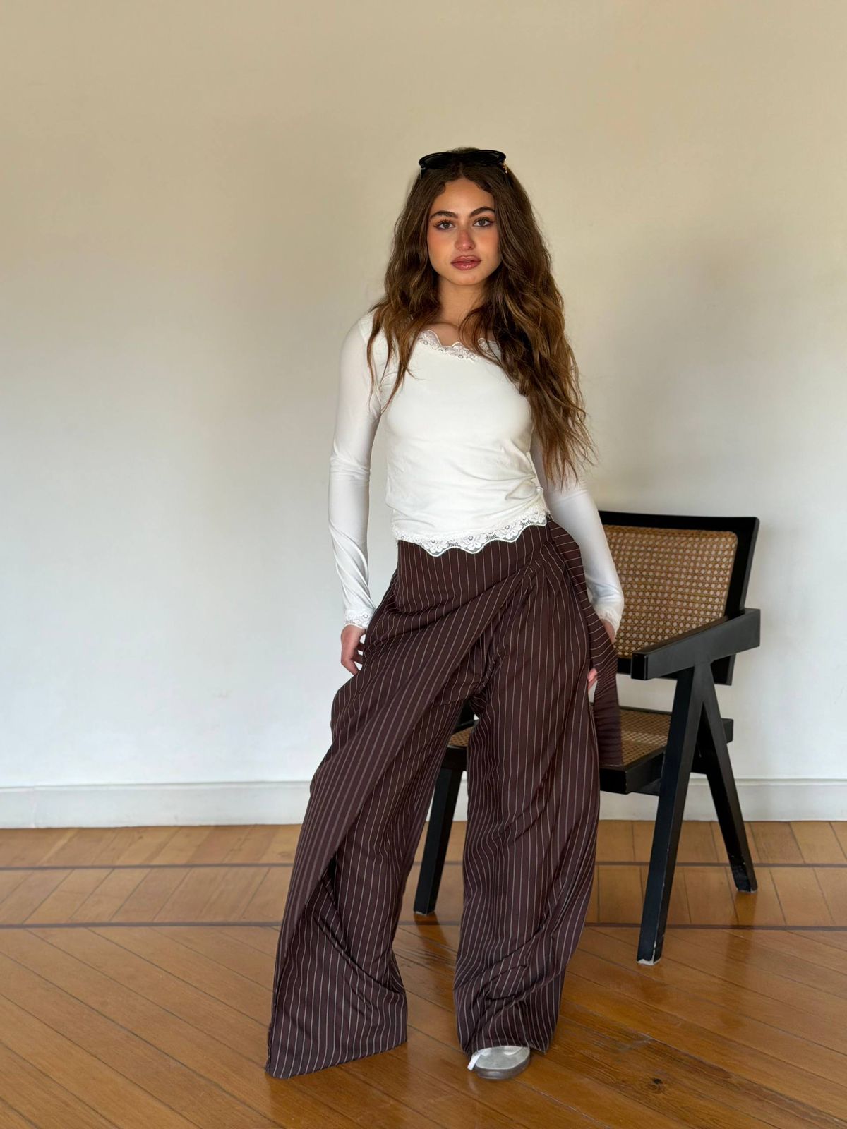 WRAP PANTS ST - Brown
