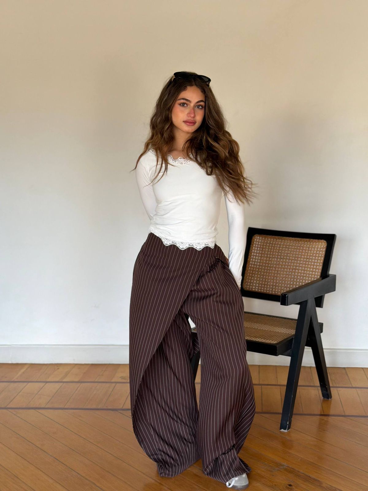 WRAP PANTS ST - Brown